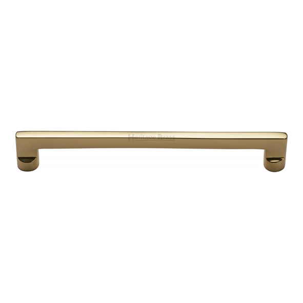 C0345 256-PB • 256 x 273 x 35mm • Polished Brass • Heritage Brass Trident Cabinet Pull Handle